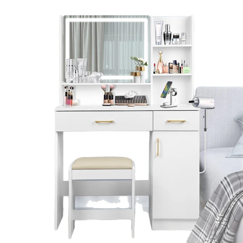 

Dresser Small apartment integrated storage cabinet Makeup table Modern simple multi-functional bedroom Dresser