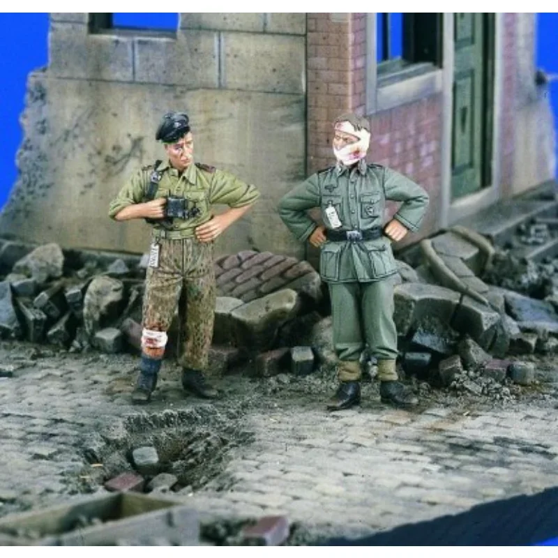 

Масштаб 1/35, литая под давлением фигурка из смолы, комплект модели немецкого танкера и солдата времен Второй мировой войны, 2 фигурки в разобранном виде, неокрашенные