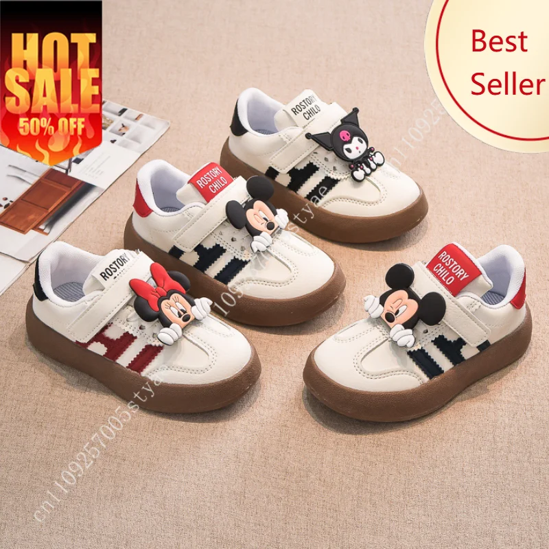 

Mickey Minnie Mouse Shoes Disney Cartoon Sneakers Casual Sport Shoe Anti Slip Soft Party Holiday Decorations Gift Footwear 2026