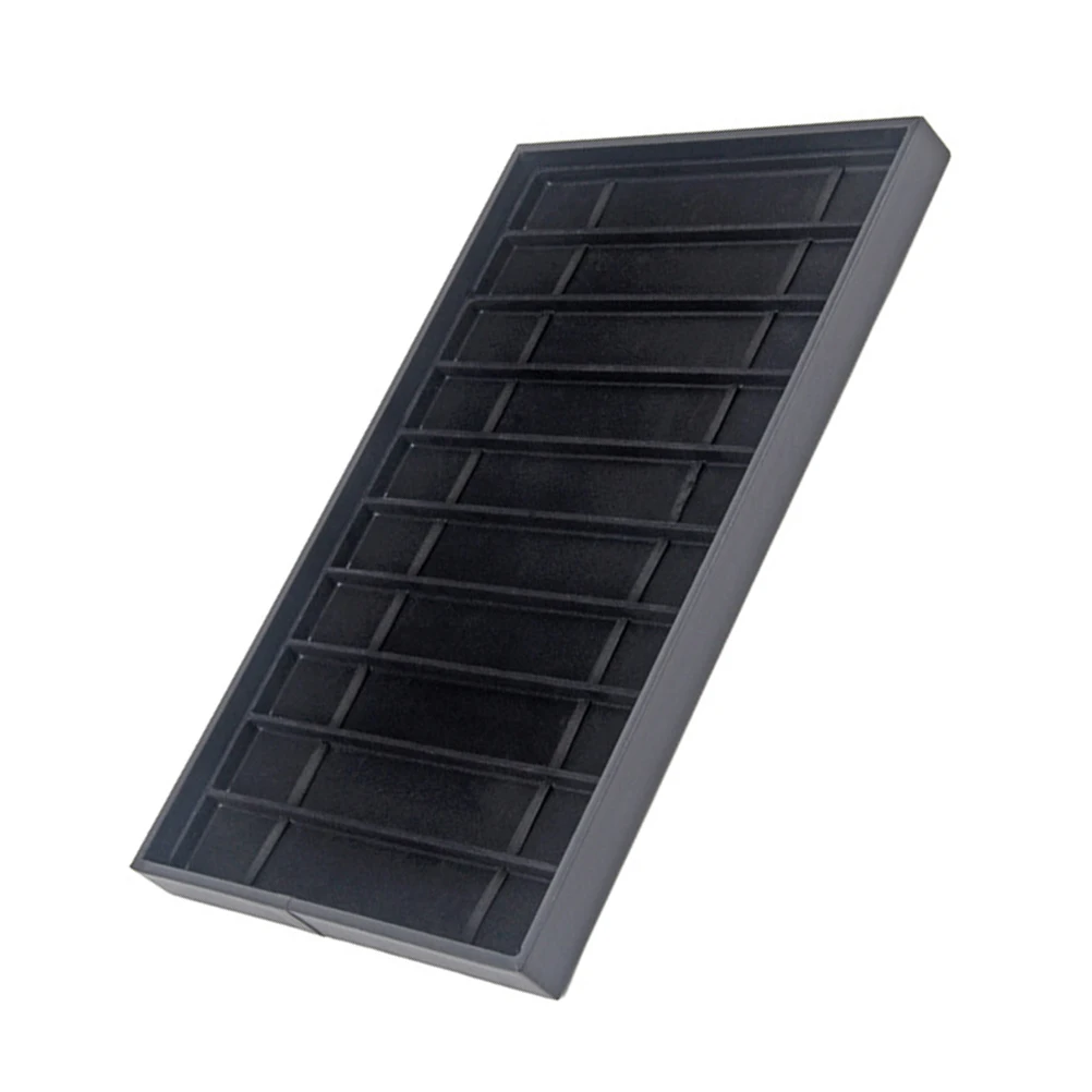 

Watch Display Tray Storage Box For Jewelry Bracelets Watches Travel Organizer Black 10 Grids Durable