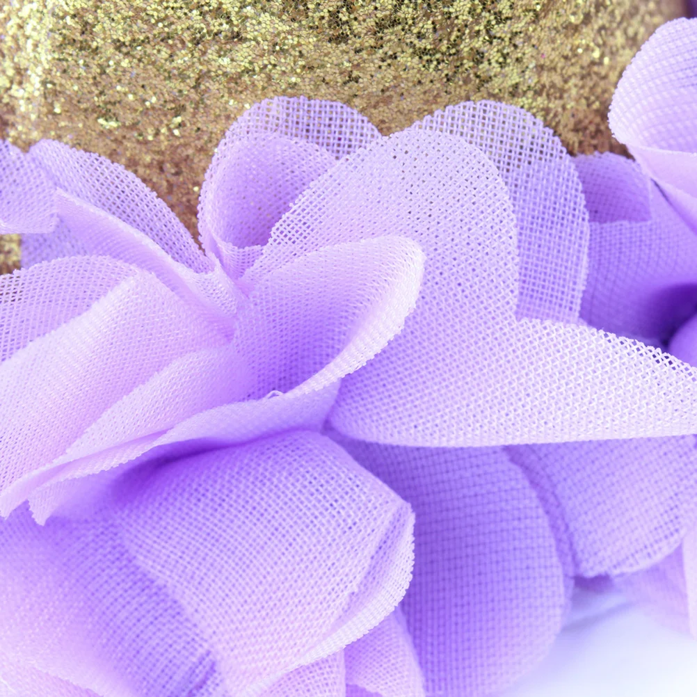 

Purple Baby Flower Hair Accessories Crown 1st Birthday Headband 1 Year Party Crown Baby Girl Boy Outfit 1 Year