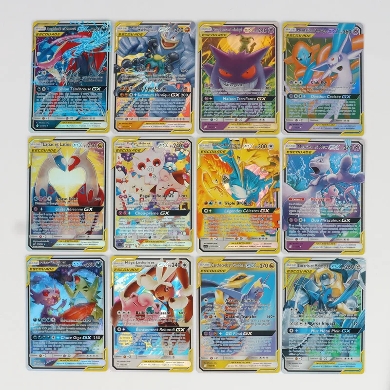 Pokémon TCG-tarjeta de batalla escarlata y violeta, Charizard EX GX TAG MEGA, versión francesa DIY, 100 piezas