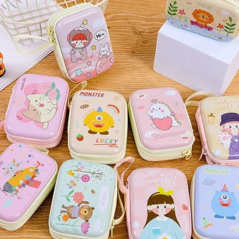 Coin Wallet Mini Children's Rectangular Zipper Bag Cartoon Coin Headphones Wire Key Storage Bag