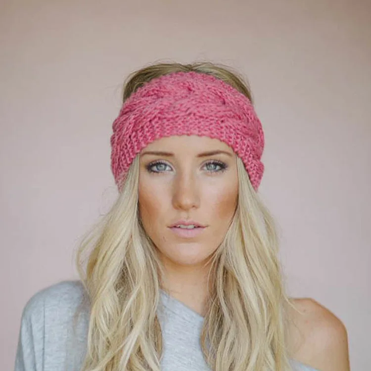 

Autumn and winter warm headgear, headband twist eight-character headband