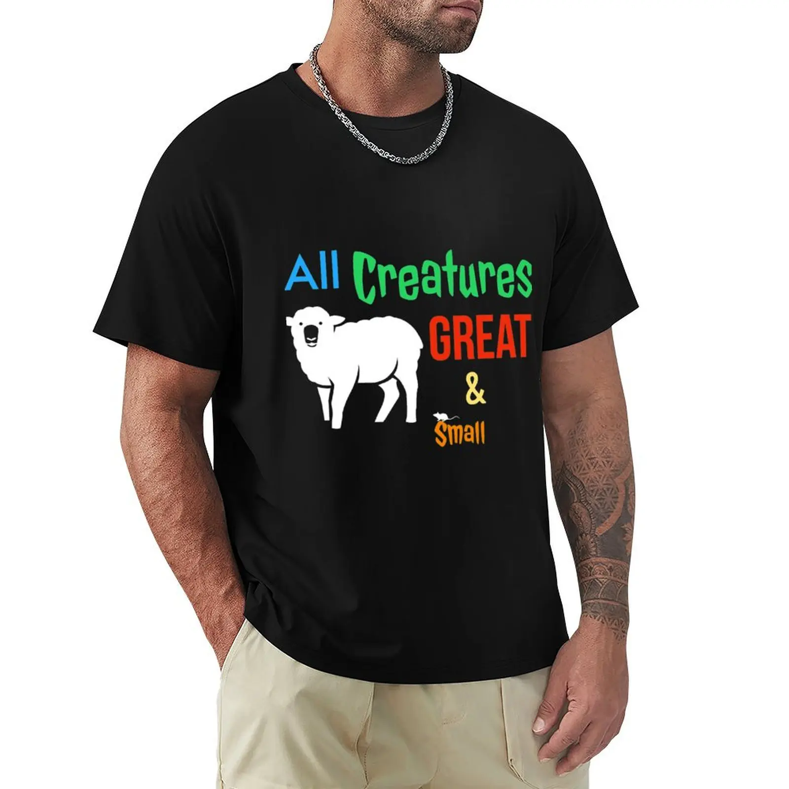 All Creatures Great and Small. T-Shirt Urban Casual Loose Fit Tee