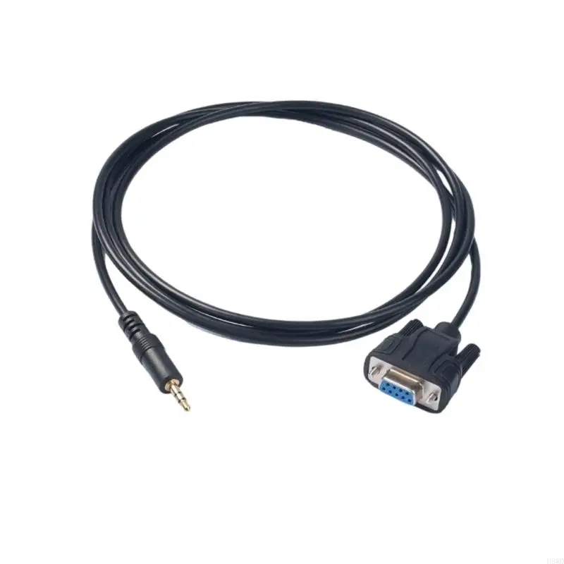 Serial Converters Cable DB9 9Pin Female to 3.5mm Male Plug Cable for RS232 to 1/8Inch Music Application 180cm/5.91ft H8WD