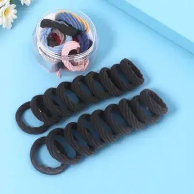 

20pcs Elastic Ties For Women Stretchy Ponytail Holders Simple Design Non-Slip Accessories Bulk Pack Soft Rings Daily Wear