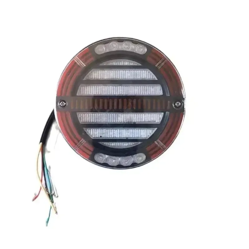 

New for Truck Trailer Van Lorry RV Bus 4x4 Pickup 12V 24V 5.5 Inch Round LED Brake Stop Tail Light Flowing Turn Signal Lamp DRL