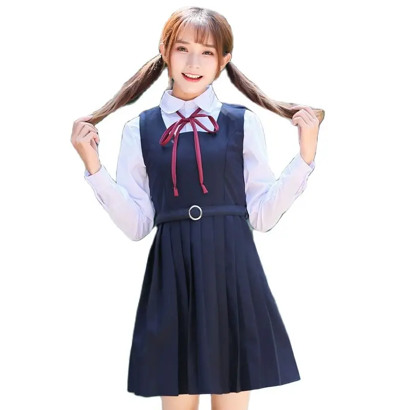 

Naval College Style Sailor Clothing Japanese School Students Uniform Spring Suit Korean Girls Costume Sets