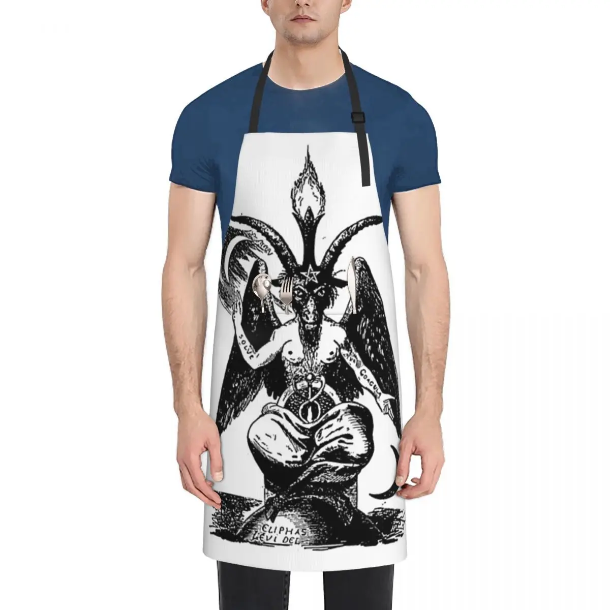 

Baphomet Fashion Dacron Kitchen Aprons For Woman Men Chef Work