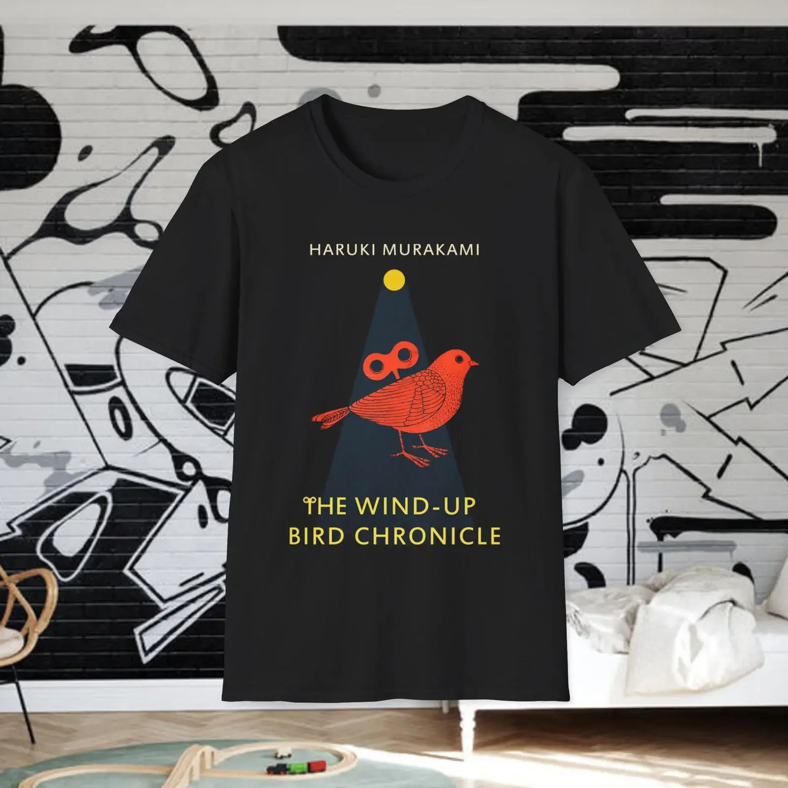 Haruki Murakami The Wind Up Bird Chronicle T shirt Japanese Literature Book Lover Magical Realism Casual  vintage Washed