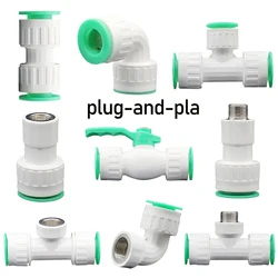 PPR Quick Connector Pipe Fitting Male Female Garden Agriculture Irrigation Water Electricity Installation PPR Water Pipe Fitting