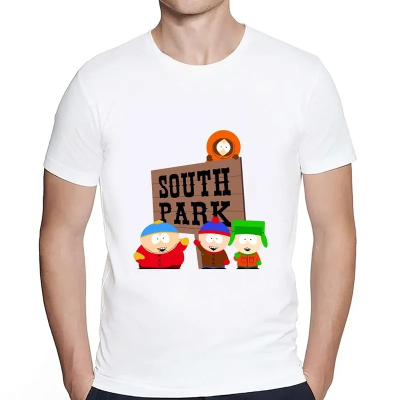 Cartoon S-South Cute P-Park T Shirt Men Couple Combination Clothes Short Sleeve Collar Fashion Women Cotton