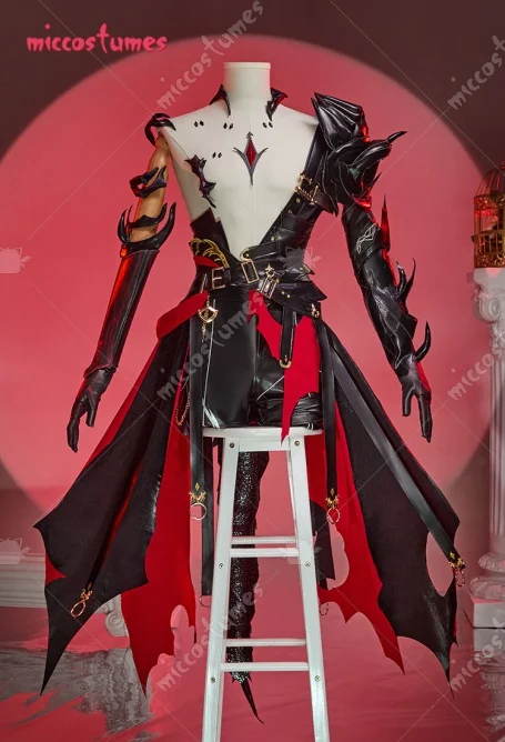 

Miccostumes Men's Anime Sylus Abyssal Sovereign Cosplay Costume Full Set Pants with Shoulder Armorss Halloween Cosplay Costumes