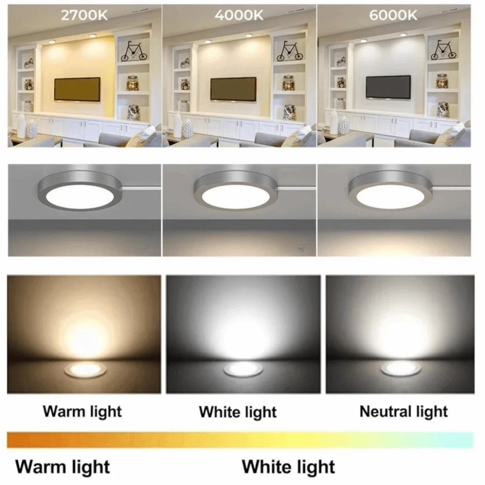 Universal PVC USB Lamp Power Cord USB 3W USB Puck Light 3 Color Temperatures 5V Mini Spotlight For Kitchen