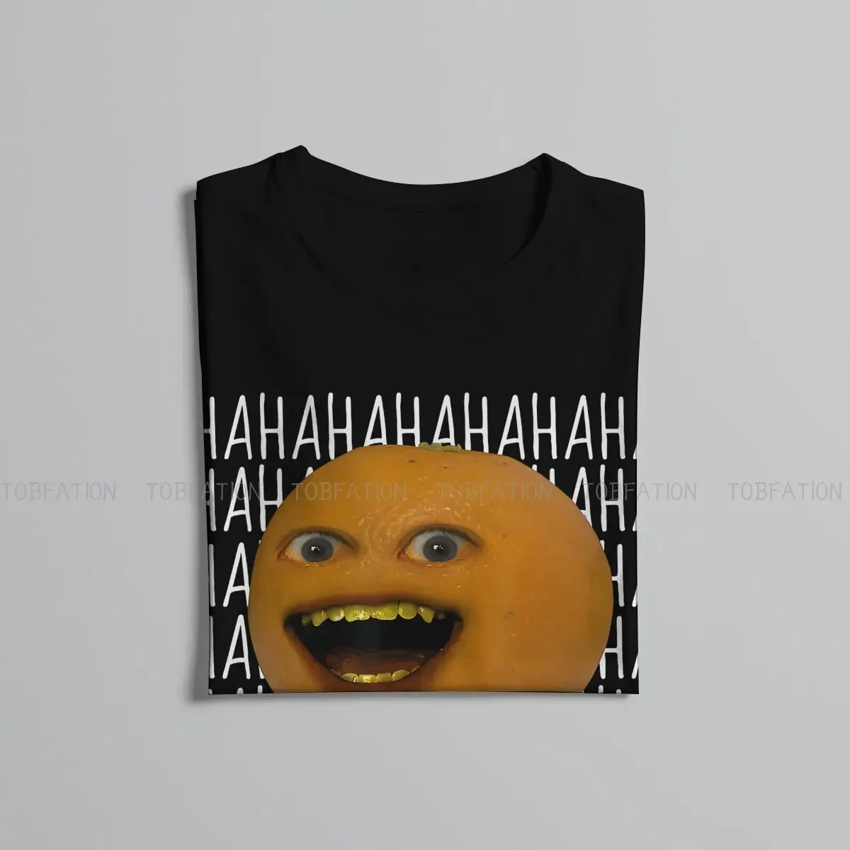 T-shirt de tecido de fruta de gola redonda masculina, Roupa de homem, Laranja, Hua Ha, Clássico, Individualidade, Grande Venda