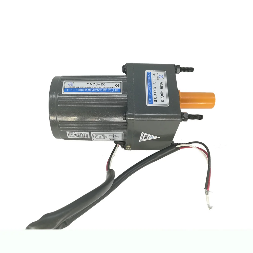 3 wires 70mm YN70 20 watt geared motor 220vac YN70-20/70JB36G10 constant speed motor