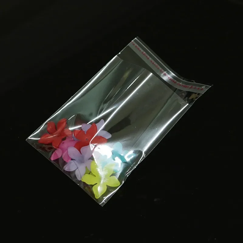 100 Stück OPP selbstklebende durchsichtige Plastiktüten transparente Zellophanbeutel selbstdichtend für Schmuck Geschenk Kekse Süßigkeiten Verpackung – Detail 4