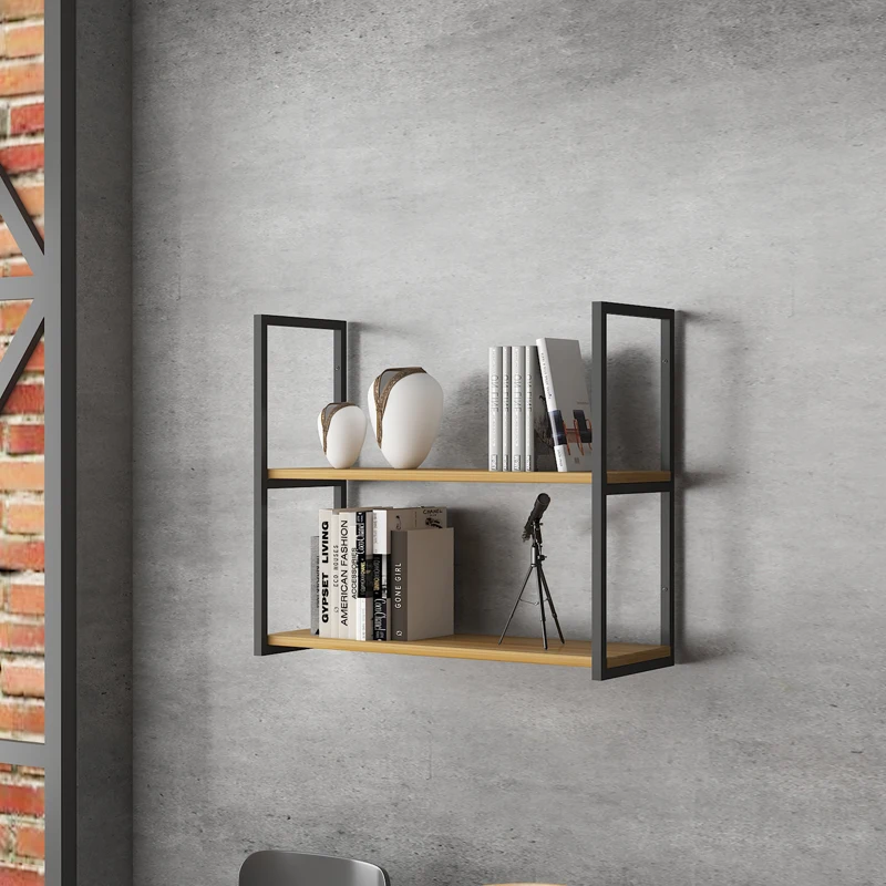 Rak Dinding Rak Buku Rak Display Dinding Besi Tempa Rak Multi Lapis Gaya Industri Sederhana Rak Bar Rak Anggur Penyimpanan Cabi