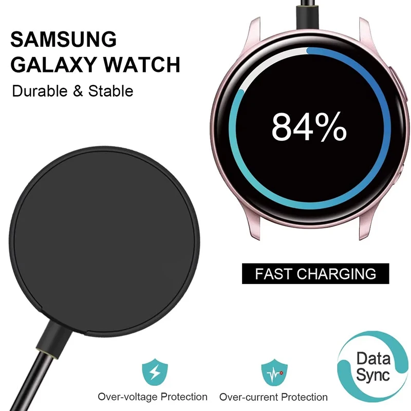 1M Type-c USB Portable Wireless Charging Cable Magnetic Watch Charger for Samsung Galaxy Watch Ultra 8/7/6/5 Pro Active2