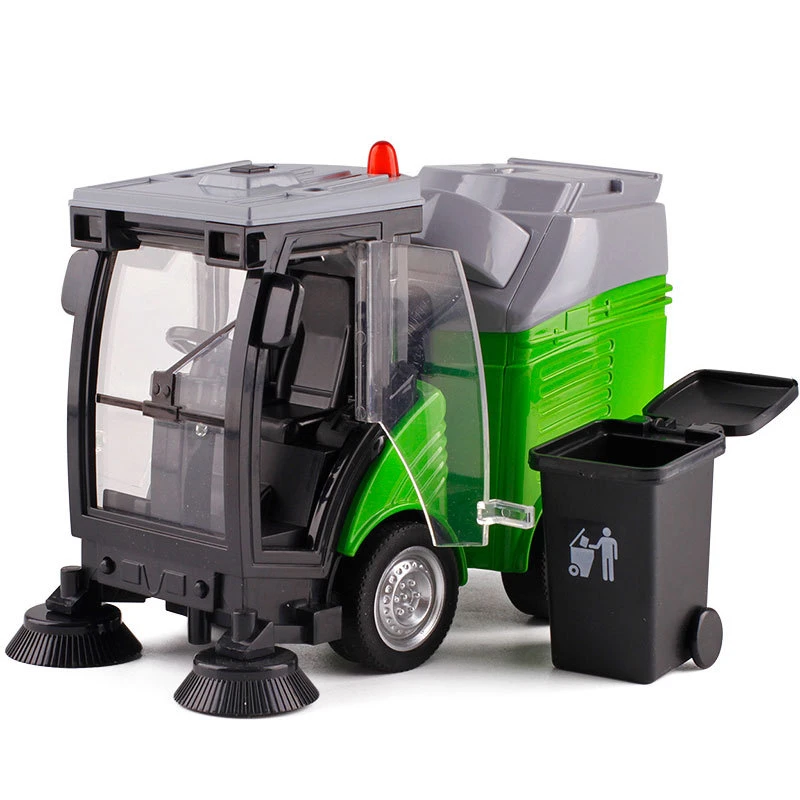 Neue Legierung Kehrmaschine Modell Diecast Straße Reinigung Weigern Bin Klassifizierung Hygiene Fahrzeuge Auto Modell Sound und Licht Kinder Geschenke
