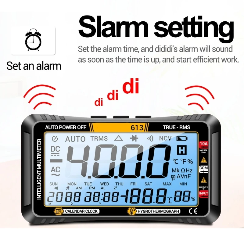 Multimeter Voltage Current Tester 4000 Counts Digital Multi Tester for Resistance Capacitance Testing