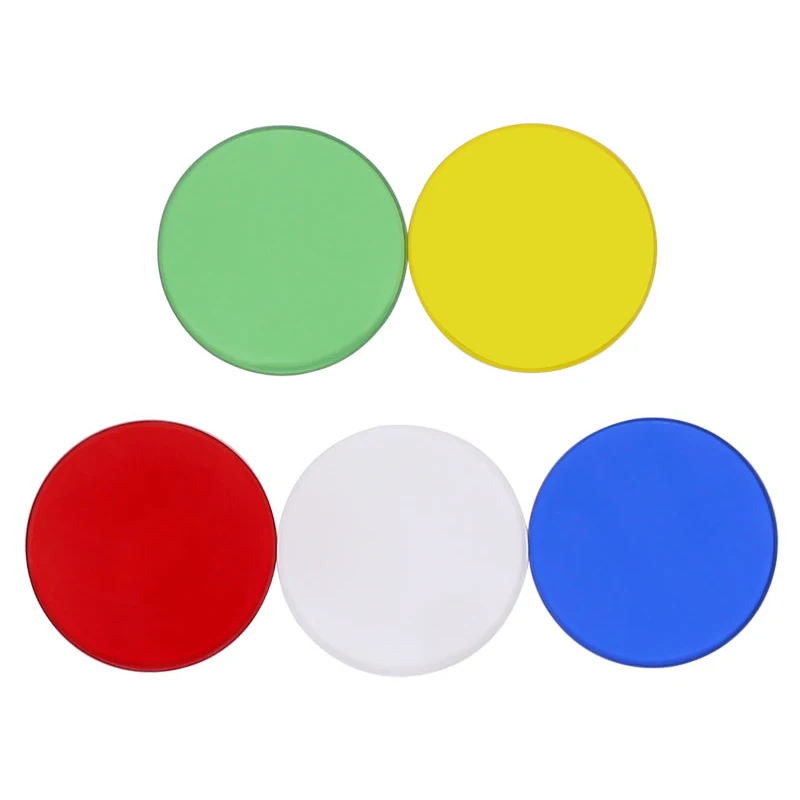 Microscopio biologico filtro ottico a colori diametro 32mm 35mm blu verde giallo rosso vetro trasparente filtro forestale bianco