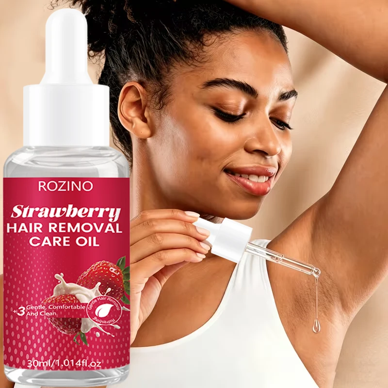 ROZINO Strawberry Post-Hair Removal Moisturizing and Firming Oil has a refreshing, non-sticky texture and applies smoothly. With a fresh strawberry aroma, it can moisturize the skin, soothe the skin's condition, and gently care for the skin after hair removal. It is convenient to use and suitable for daily skin care.