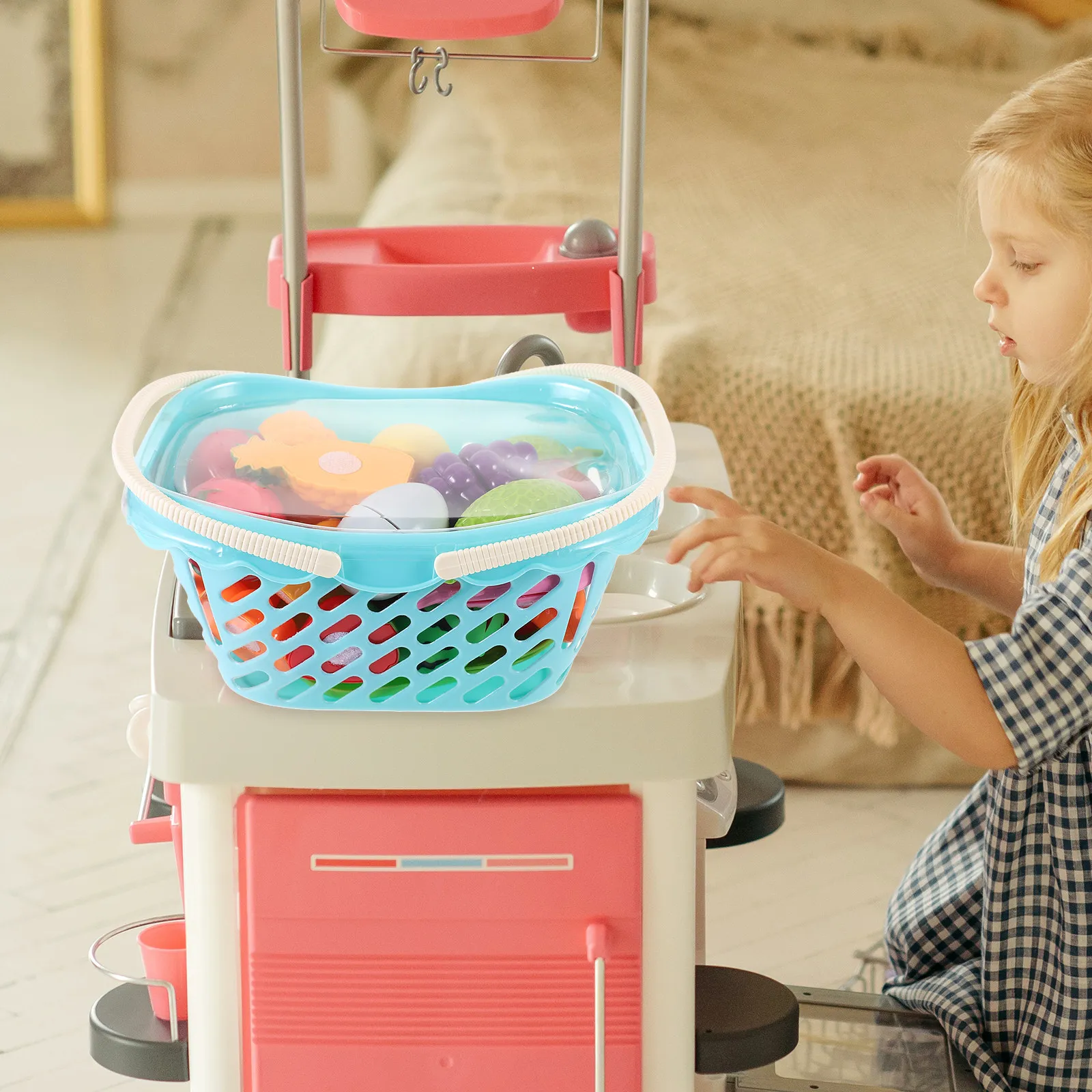 

1Set Kitchen Cutting Simulation Play House Fruit Vegetable Set Safe Plastic Educational Kids Play Fun Interactive Game