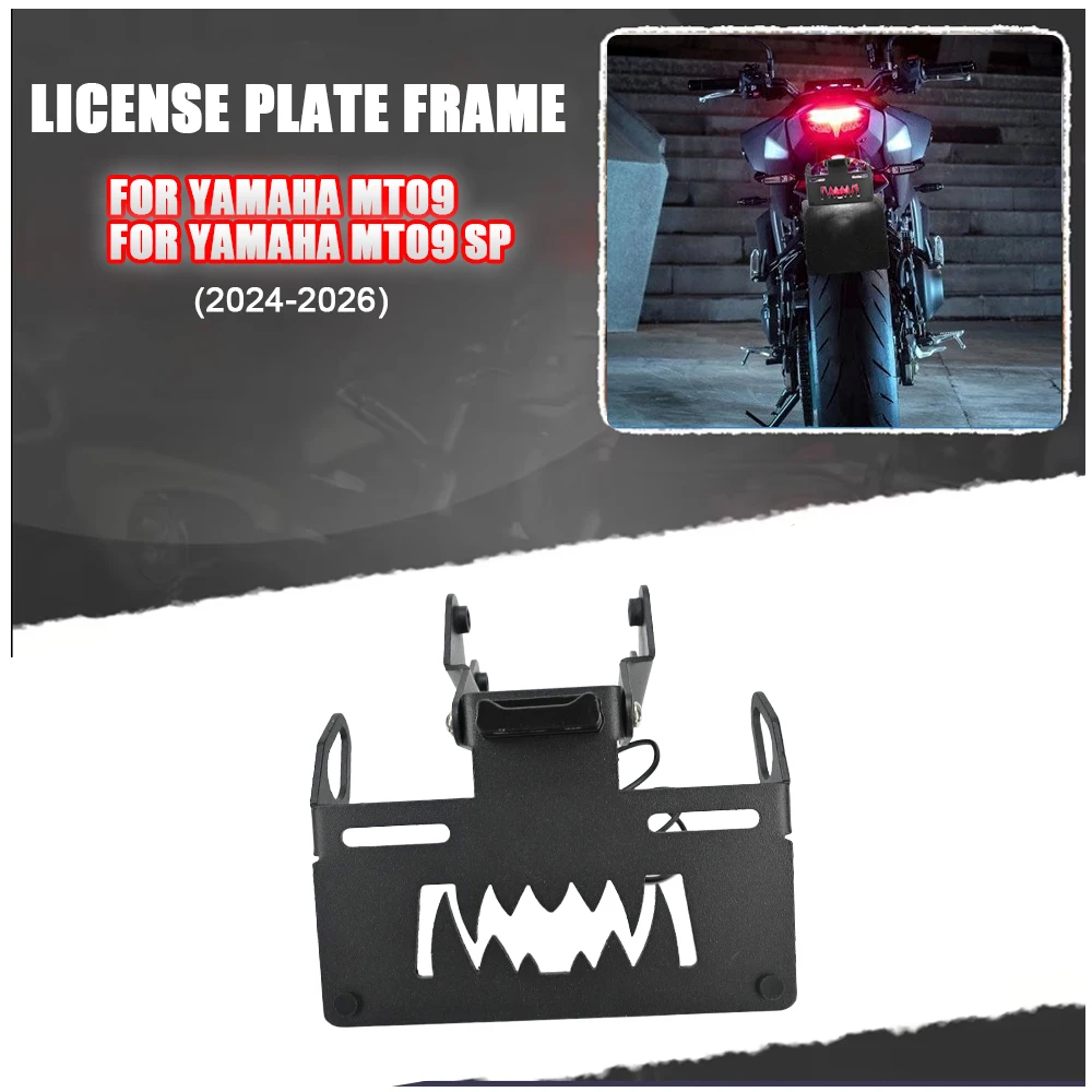 

MT09 License Plate Holder LED Light For YAMAHA MT 09 MT-09 24-25 26 Motorcycle Rear Tail Tidy Fender Eliminator Kit Accessories