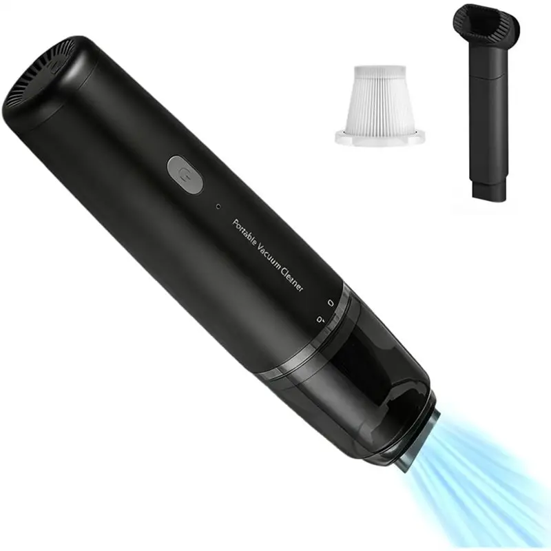 

Беспроводной ручной пылесос ABGH: мощное всасывание, ультралегкий, портативный, для автомобиля и дома, для шерсти животных, быстрая зарядка Type-C
