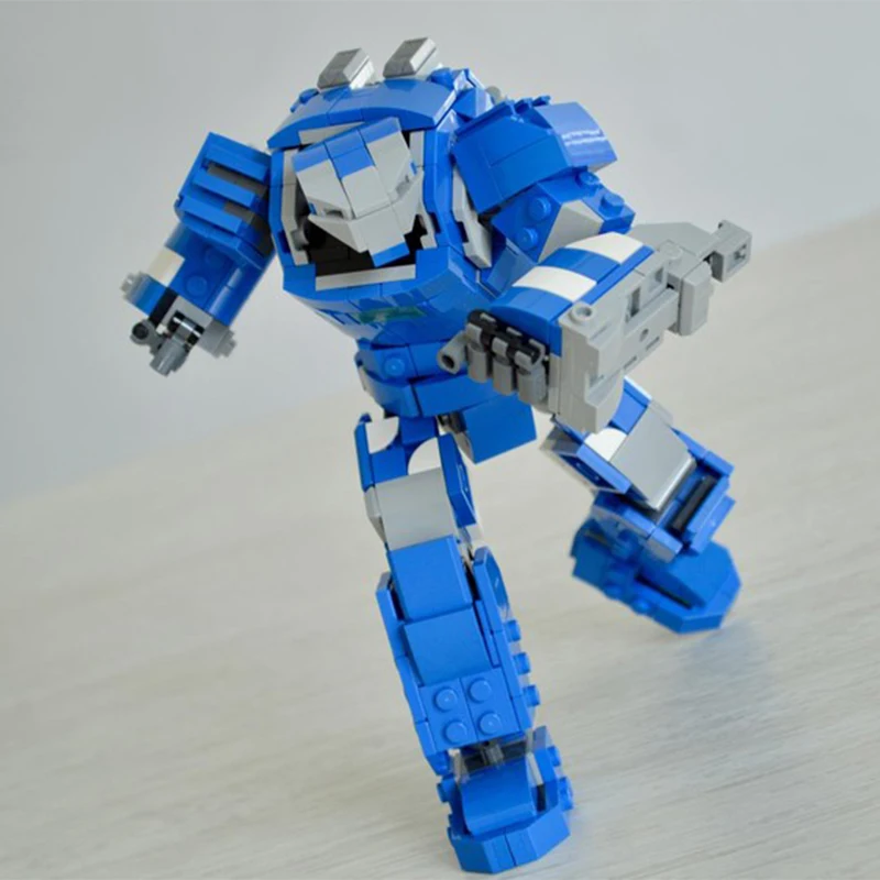 524pcs MOC High-Tech Powered Exosuit Mark 38 Igor Super Heroes Building Blocks Hadiah Natal Seri Master Edisi Kolektor