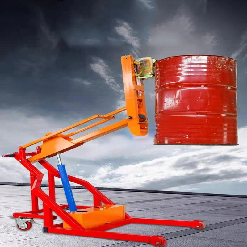 Electric Hydraulic Forklift Oil Drum Handling Truck Crank Arm Loading And Unloading Truck Automatic Lifting Stack