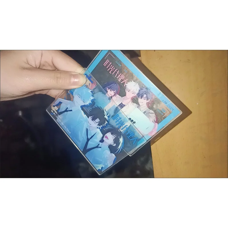 2Pcs/Set Link Click Shi Guang Dai Li Ren Photo Props Diy Acrylic Transparent Card Xiaoshi Lu Guang Charles Lucas Rⅰn Qiao Ling