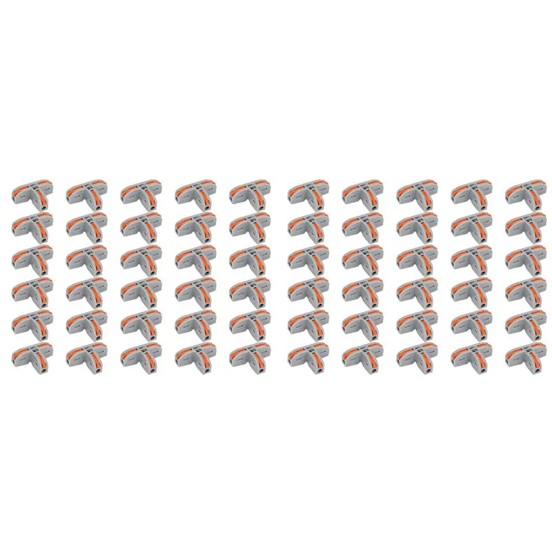 ABGH-60PCS T Shape Lever Nut Wire Connector, Quick Splitter 3 Way Electrical Connectors