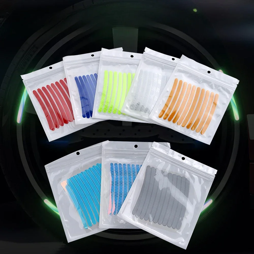 

20PC Car Wheel Reflective Sticker Glow-in-the-Dark Bicycle Tire Warning Decal Electric Bike Decorative Sticker