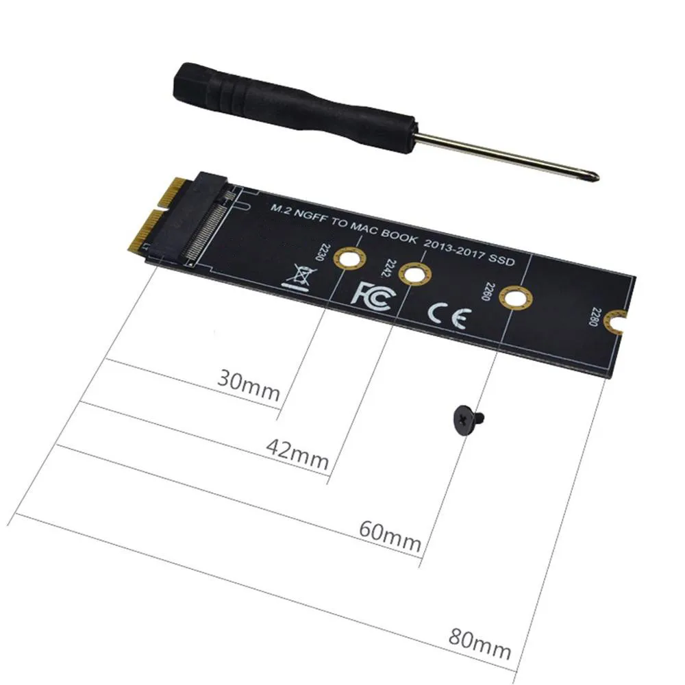 Macbook air pro retina 2013-2017 nvme/ahci ssd用アダプターカード,m.2,アップグレード済み,a1465,a1466,a1398,a1502用