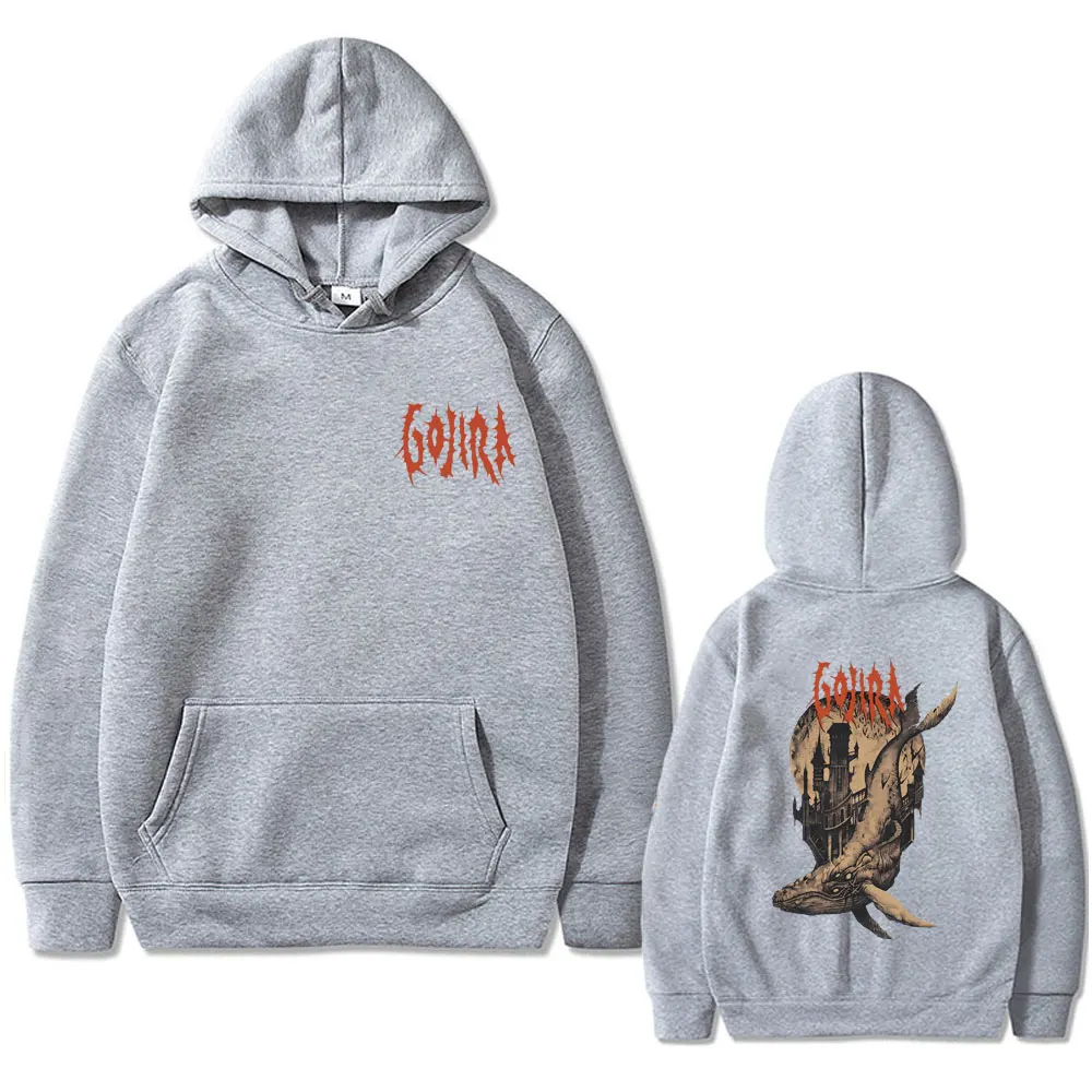 Homens e mulheres Gojira Metal Band Print Hoodie, pulôver de grandes dimensões Hoodies, de Marte para Sirius Baleias voadoras, moda, venda quente