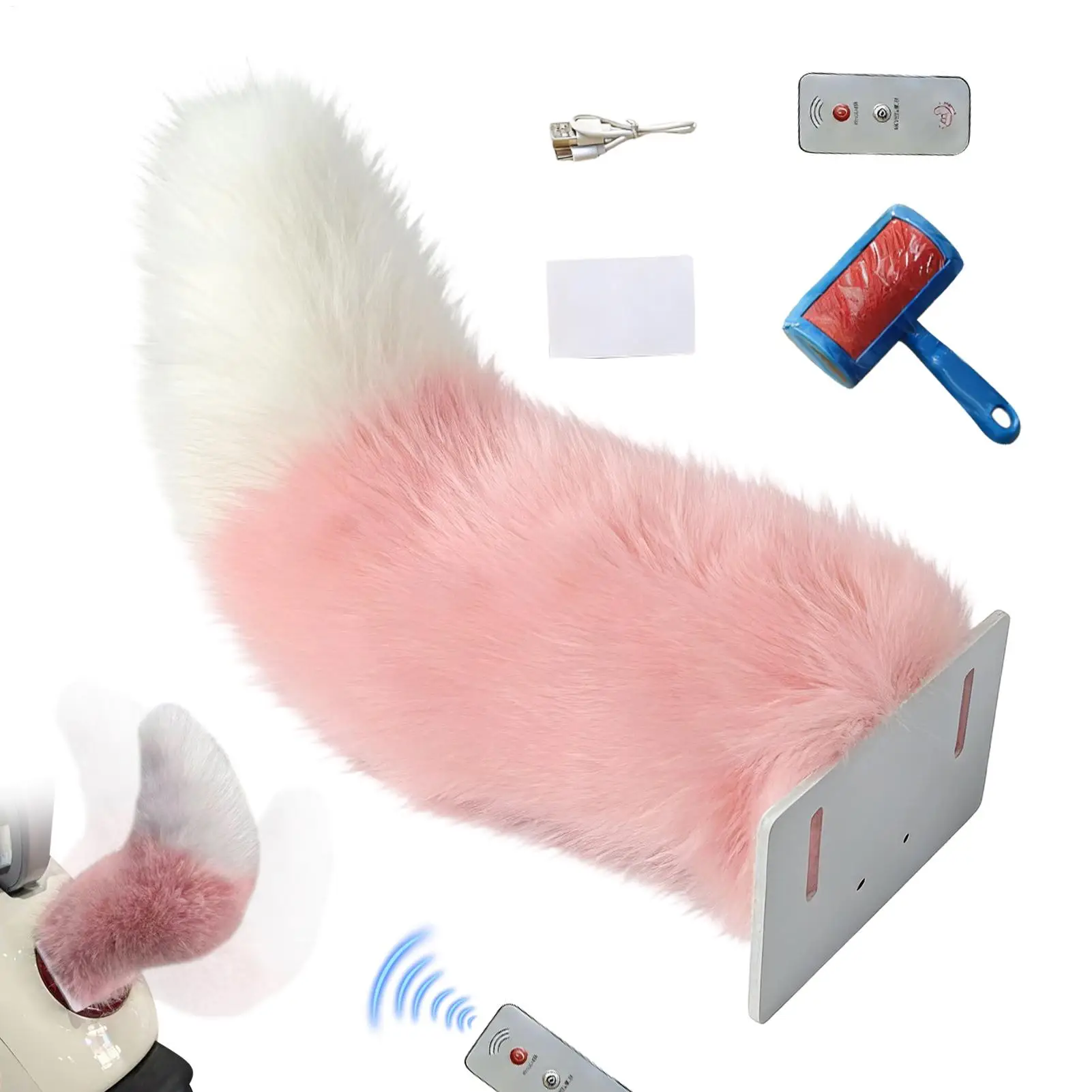 

Забавный декоративный хвост в виде лисьего хвоста для мотоцикла, с дистанционным управлением, съемный, электрический, для украшения мотоцикла, в виде хвоста животного.