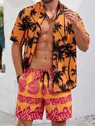 Top con estampado 3D para hombre, camisa de playa Hawaiana de verano para fiesta al aire libre, transpirable, manga corta, ropa social callejera