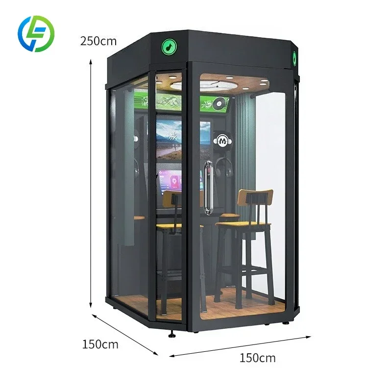 FL Customized Karaoke Vending Machine Professional Sound Insulation Panel Mini KTV Booth For Global Business