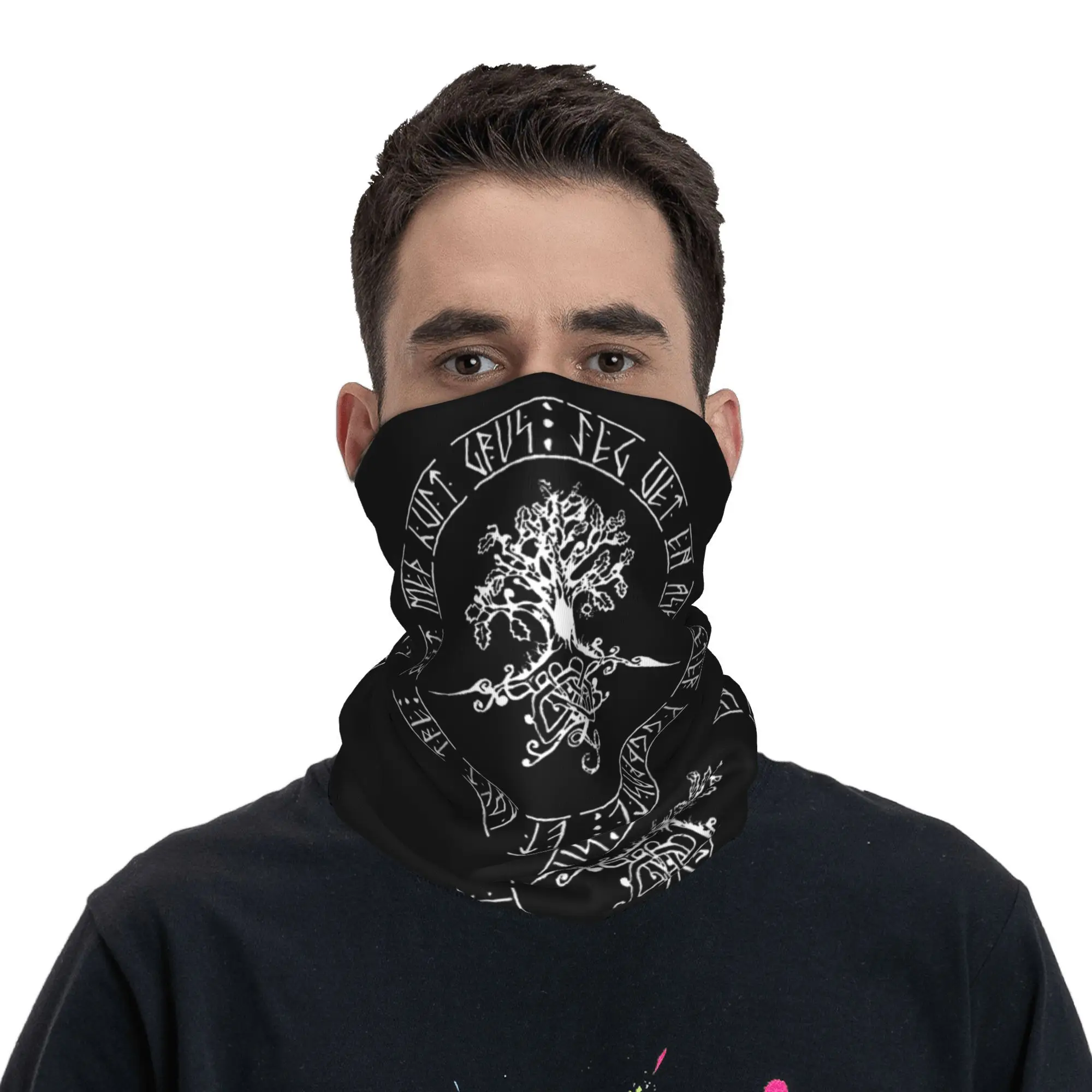Yggdrasil- Norse tree of life Bandana Neck Gaiter Printed Mask Scarf Multi-use Face Mask Running Unisex Adult Windproof