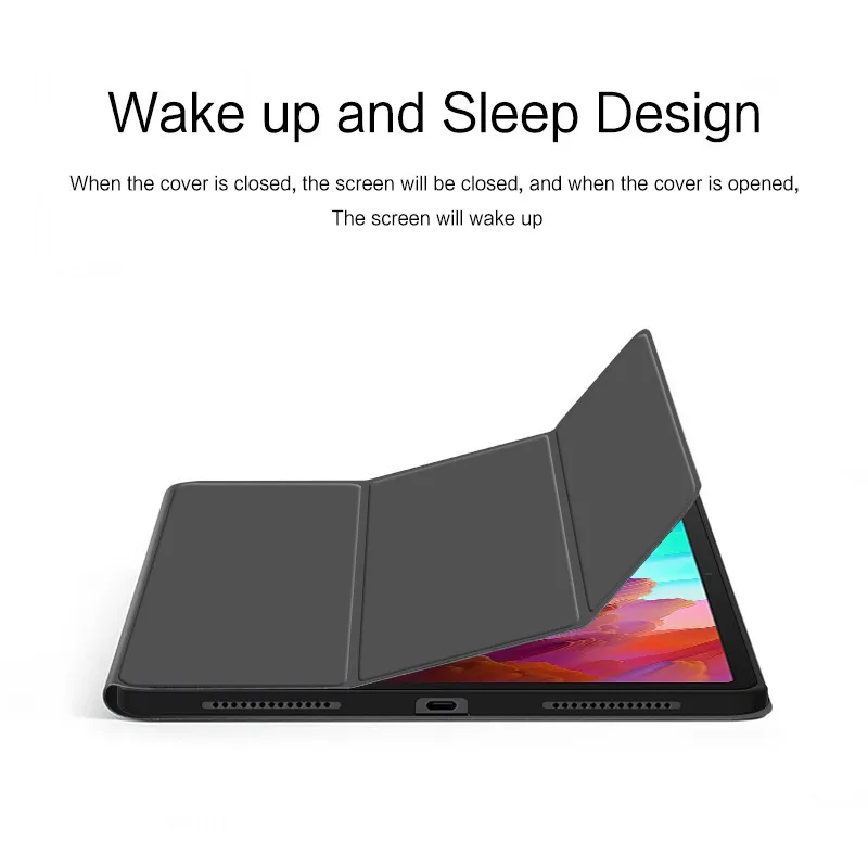 غطاء خلفي ناعم من الجلد الصناعي ثلاثي الطي لهاتف Lenovo Tab P12 ، حافظة لهاتف Xiaoxin Pad Pro 12.7 ، 12.7 in ، 2023