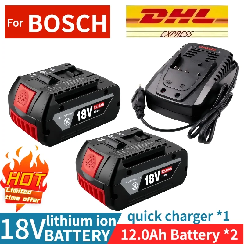 

100% for BOSCH 18V batteryOriginal Lithium Battery for BOSCH Battery Pack12.0AH Original Tool Rechargeable⚡Battery