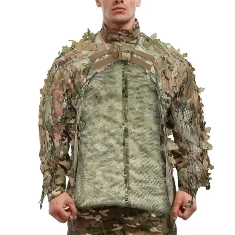 

Tactics Leaf Camouflage Cloak Hunting Clothes Mesh Aldult Camuflaje Outdoors CS Sting Suit Outdoor Hunting Equipment