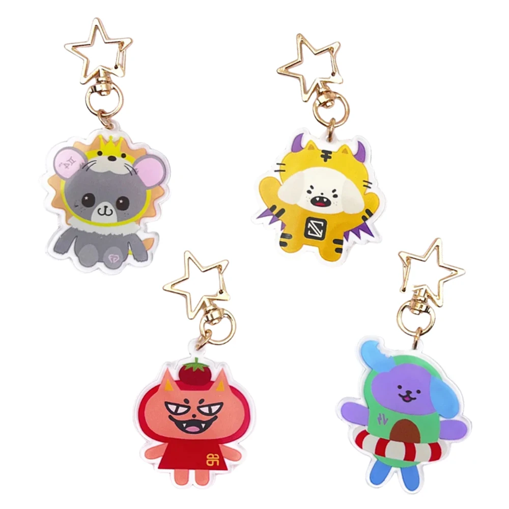 

Thailand Jimmysea Perthchimon Forcebook Geminifourth Cosplay Key Chain Cartoon Acrylic Keyring Bag Pendant Keychain Accessories