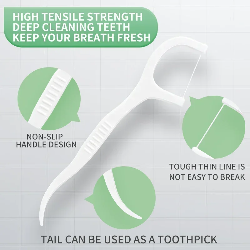 大人用フロス安全使い捨て 55 個/箱 医療用滅菌安全フロス アップグレードされたフロス 極細フロススティック ファミリーパック