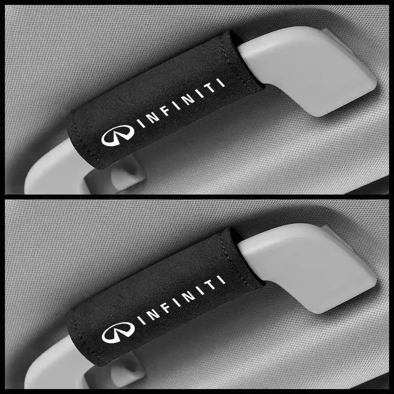 Suede Roof Grab Handle Covers Pair Soft Interior Grip Protectors for Q50 G37 Q60 Q30 QX60 QX70 FX35