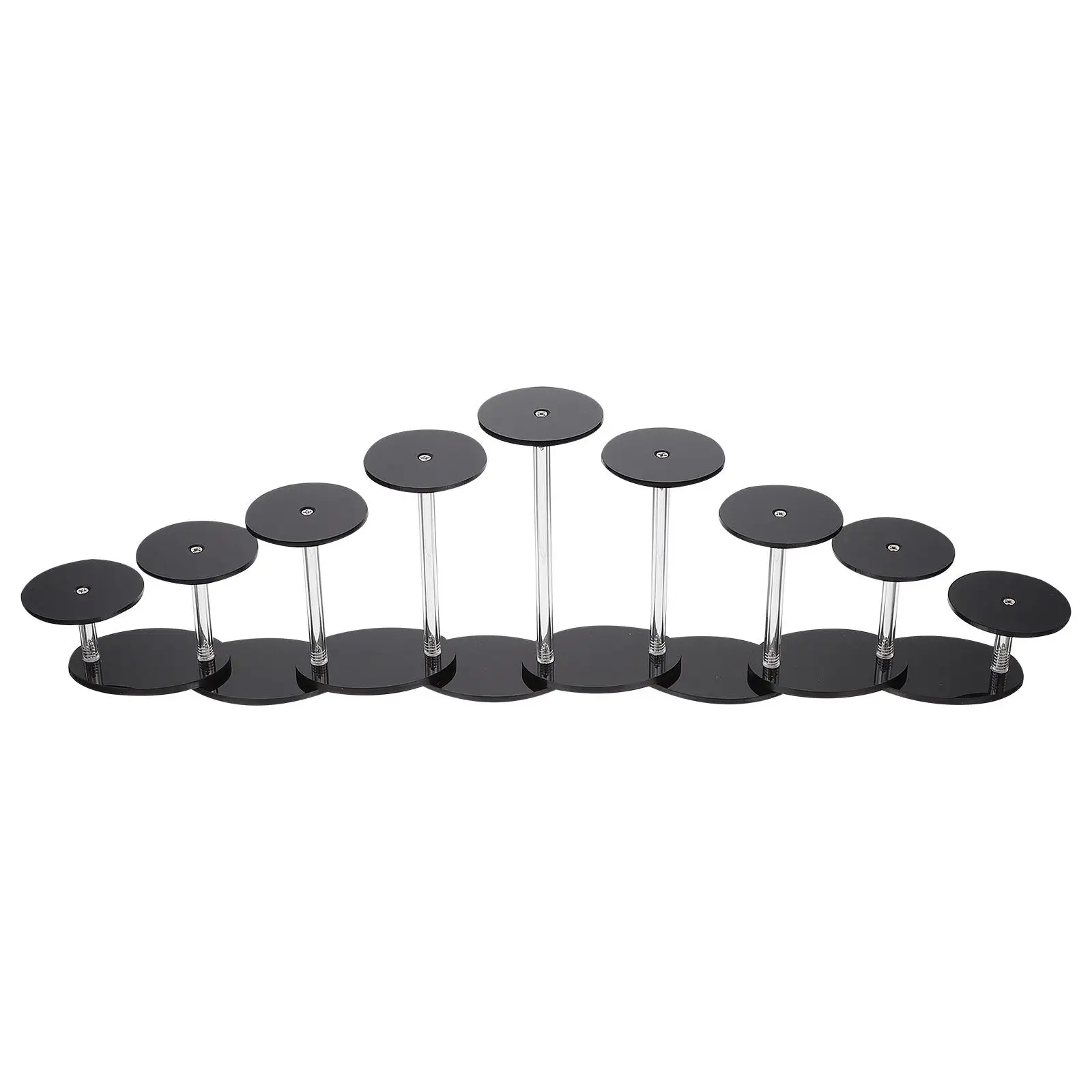 

Acrylic Display Rack 9 Layers Deformable Step Type Jewelry ganizer Black Storage Shelf For Earrings Bracelets Photography Prop