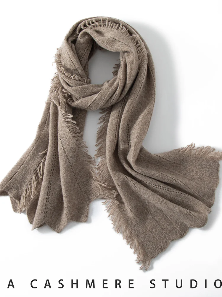 Sold Out Sold Out Cashmere Luxury Hollow Tassel cashmere shawl scarf Autumn Winter Soft Warm Cashmere Sweater Tops